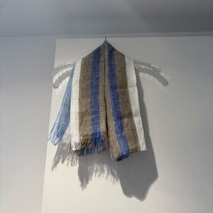 Puro Lino Chic Linen Striped Scarf